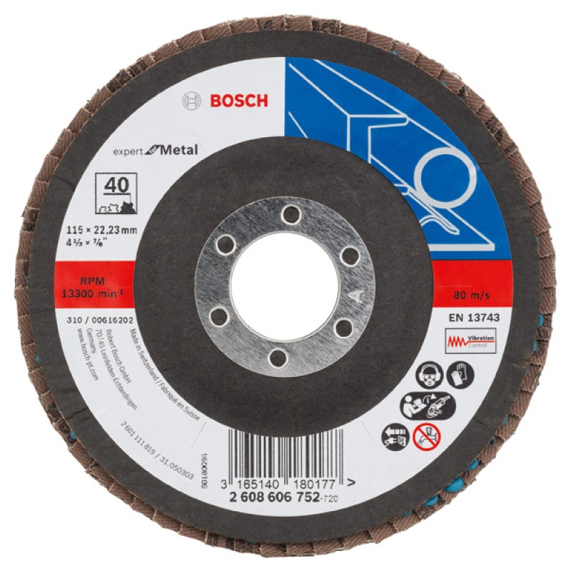 Bosch Disc slefuire cu fibre Expert for Metal 115mm, G40