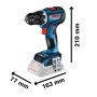 Bosch GSR 18V-90C Masina de gaurit si insurubat 18V, 64Nm + 2xacumulatori GBA 5Ah + incarcator GAL 18V-40 + L-Boxx