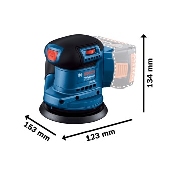 Bosch GEX 185-LI (solo) Slefuitor excentric Li-Ion, 18V, fara acumulator in set