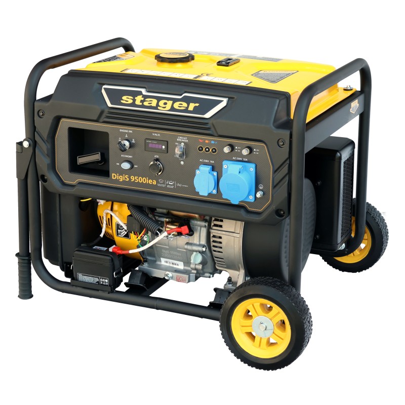 Stager DigiS 9500iea Generator digital invertor open-frame 9.5kW, monofazat, benzina, optional automatizare, autonomie pana la 16h