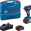 Bosch GDR 18V-200 Surubelnita cu impact brushless, 2 acumulatori CoolPack Li-Ion, 4Ah, 200Nm + L-CASE