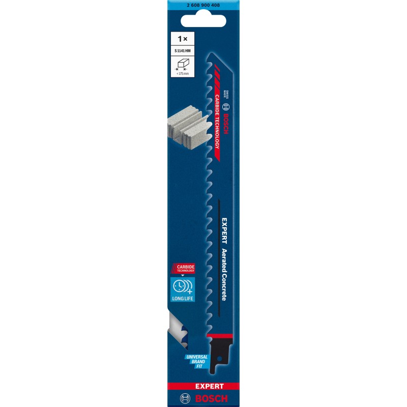 Bosch Pânză ferăstrău Aerated Concrete Expert S 1141 HM, 225mm, 3TPI