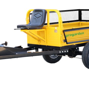 ProGARDEN Alpine RM500T Remorca cu tractiune 500kg cu obloane, 1 osie, prindere bolt pentru motocultor, roti profil rutier 5.00-12, 4 prezoane, RIM 3.50B