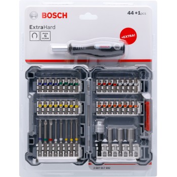 Bosch Set 45 piese Extra Hard mixt cu chei tubulare
