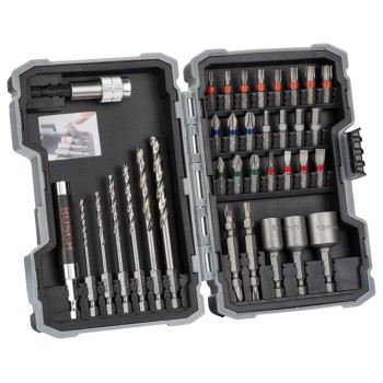 Bosch Set 35 piese Extra Hard mixt cu burghie de otel HSS-G