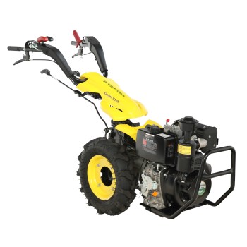 ProGARDEN Campo U12E motocultor multifunctional 12CP, diesel, pornire electrica, 3+2 viteze, reductor