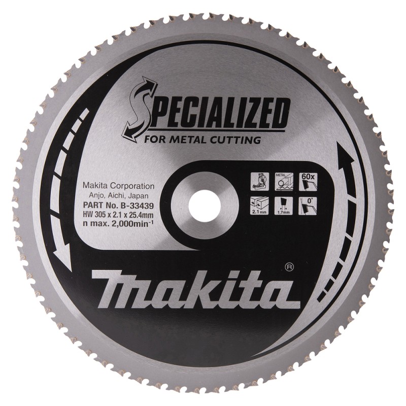 Makita B-33439 Panza ferastrau circular metal/otel, 305x25.4x2.1mm, 60T