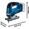 Bosch GST 185-LI Ferastrau vertical brushless 125mm + 2 acumulatori Li-Ion, 18V, 4Ah CoolPack + Incarcator rapid + variza profesionala