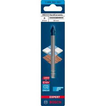 Bosch Burghiu Expert Hex-9 HardCeramic, 8x90mm