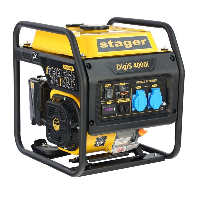 Stager DigiS 4000i Generator digital invertor open-frame 4kW, monofazat, benzina, G2, autonomie pana la 13h