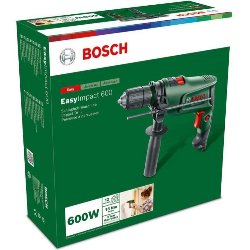 Bosch Masina de gaurit cu percutie EasyImpact 600, 600W