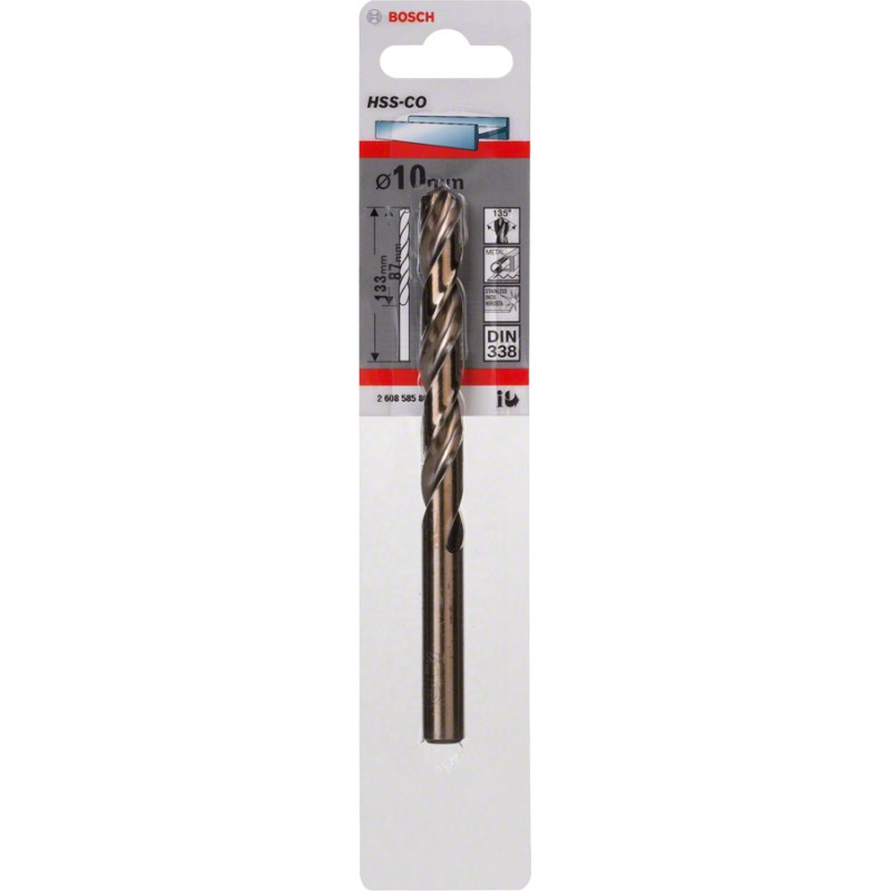 Bosch Burghiu pentru metal HSS-CO DIN338, 10x87x133mm