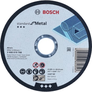 Bosch Disc de taiere Standard for Metal 1x22.23x125mm