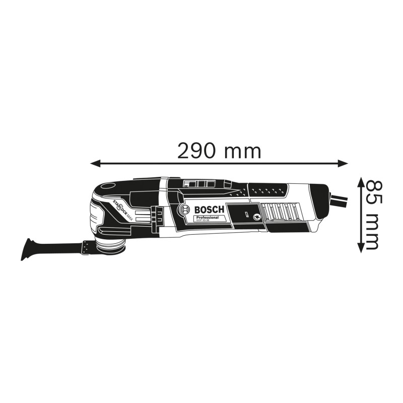 Bosch GOP 55-36 Multi-cutter 550W + Accesorii + L-Boxx