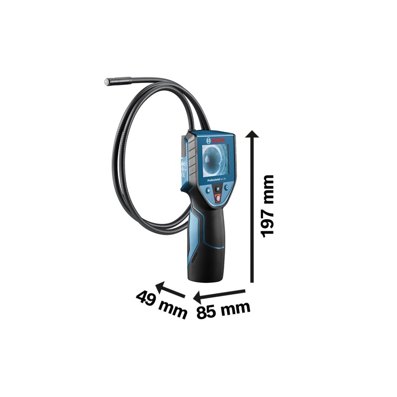 Bosch GIC 120 Camera inspectie, display 2.7", cordon 120cm + 4 Baterii 1.5V LR6 (AA)
