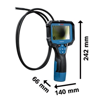 Bosch GIC 12V-4-23 C Camera inspectie display 4.3", cordon 150cm + 4 Baterii 1.5V LR6 (AA) + Adaptor acumulatori alcalini AA1