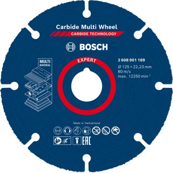 Bosch Disc taiere Expert Carbide Multi Wheel, 125x22.23 mm
