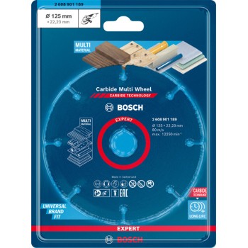 Bosch Disc taiere Expert Carbide Multi Wheel, 125x22.23 mm