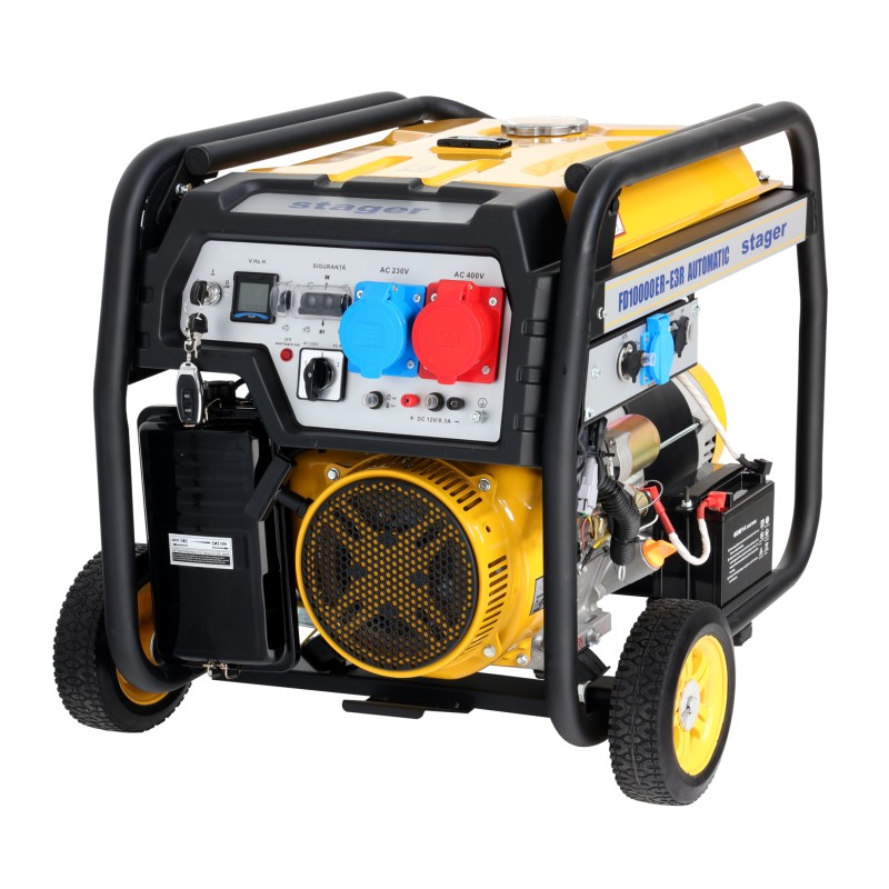 Stager FD 10000ER-E3R Automatic Generator curent dual 230V/400V, 8.5kW, benzina, conector ATS, multistart, autonomie pana la 20h