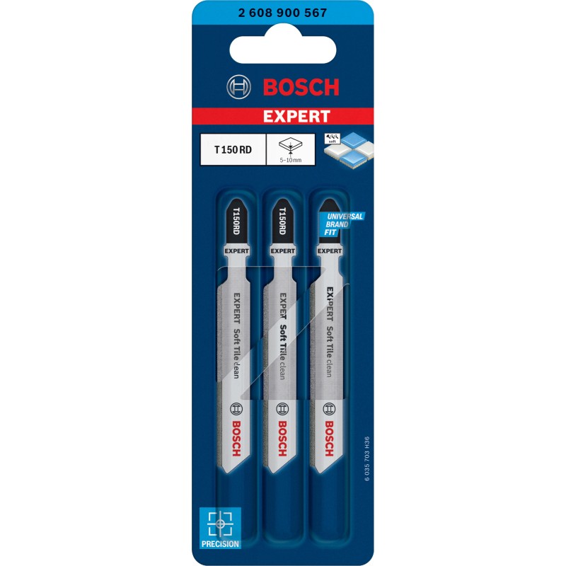 Bosch Set 3 panze ferastrau vertical T150 RD Ceramica moale, 83mm, Expert