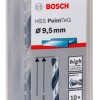 Bosch Set 10 burghie metal HSS PointTeQ, 9.5x81x125mm