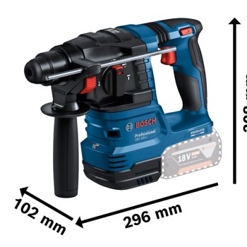 Bosch GBH 185-LI Ciocan rotopercutor brushless 1.9J + 2 acumulatori Li-Ion 4Ah, 18V + Valiza + Incarcator