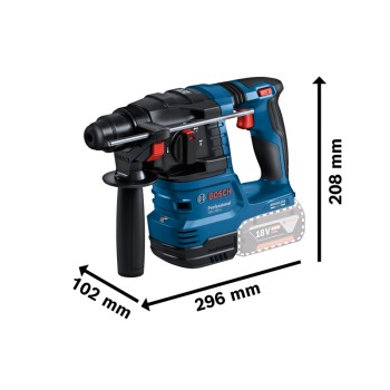 Bosch GBH 185-LI Ciocan rotopercutor brushless 1.9J + 2 acumulatori Li-Ion 4Ah, 18V + Valiza + Incarcator