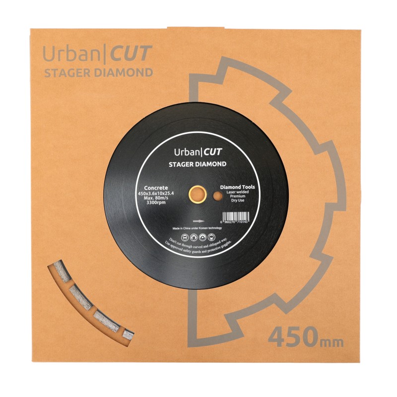 Stager URBAN CUT Disc diamantat 450x3.6x10x25.4-P pentru beton/asfalt