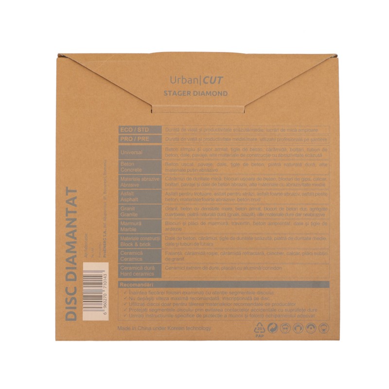 Stager URBAN CUT Disc diamantat 450x3.6x10x25.4-P pentru beton/asfalt