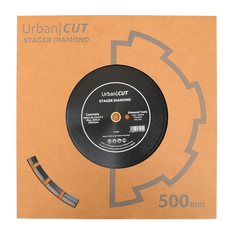 Stager URBAN CUT Disc diamantat 500x3.6x10x25.4-P pentru beton/asfalt
