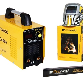 ProWeld ARC400e Invertor sudura + LYG-8507A masca sudura automata LCD + E7018 electrozi bazici 2.5mm, 1kg
