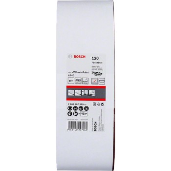 Bosch Set 10 benzi de slefuire X440, 75x533mm, 120