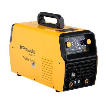 ProWELD MMA 315 LED Invertor digital sudură 315A, MMA Puls, TIG Lift, Arc Force, VRD, Electrozi Ø 2.0–6.0 mm, Oțel, Inox, Fontă