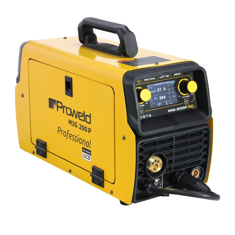 ProWELD MIG 200P LCD Synergetic Pulse & Double Pulse, MIG/MAG, TIG, MMA, Oțel, Inox, Aluminiu, Fontă, 200A