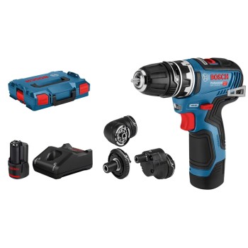 Bosch GSR 12V-35 FC Masina de gaurit si insurubat Li-Ion, 35Nm, 10mm + 2 x acumulatori GBA 12V, 3.0Ah + Incarcator rapid GAL 12V-40 + L-Boxx+Adaptor SDS