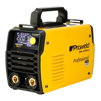 ProWELD MMA 220 Puls Invertor digital sudură 220A, Pulse MMA, TIG Lift, Arc Force, VRD, Electrozi Ø 1.6–5.0mm, Oțel, Inox, Fontă