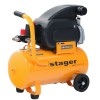 Stager Air 20D24 compresor aer, 24L, 8bar, 200L/min, monofazat, angrenare directa