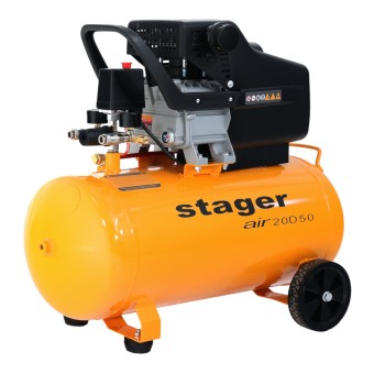 Stager Air 20D50 compresor aer, 50L, 8bar, 200L/min, monofazat, angrenare directa