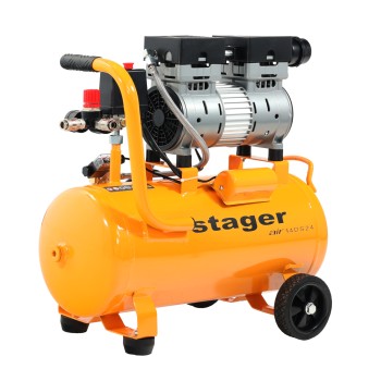 Stager Air 14DS24 compresor aer, 24L, 8bar, 135 L/min, monofazat, angrenare directa, silentios