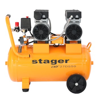 Stager Air 27DS50 compresor aer, 50L, 8bar, 270L/min, monofazat, angrenare directa, silentios