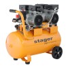 Stager Air 27DS50 compresor aer, 50L, 8bar, 270L/min, monofazat, angrenare directa, silentios