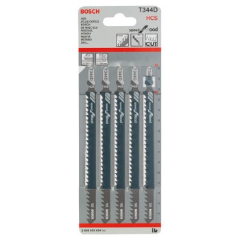 Bosch Set 5 Panze ferastrau vertical Precision for Wood, T 344D, 152mm