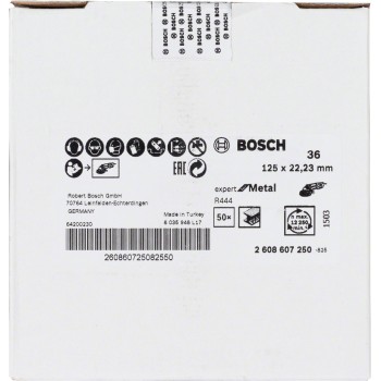 Bosch Disc de slefuire R444 Expert pentru Metal 125mm, G36