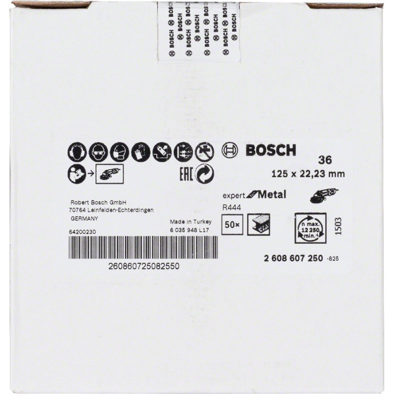Bosch Disc de slefuire R444 Expert pentru Metal 125mm, G36