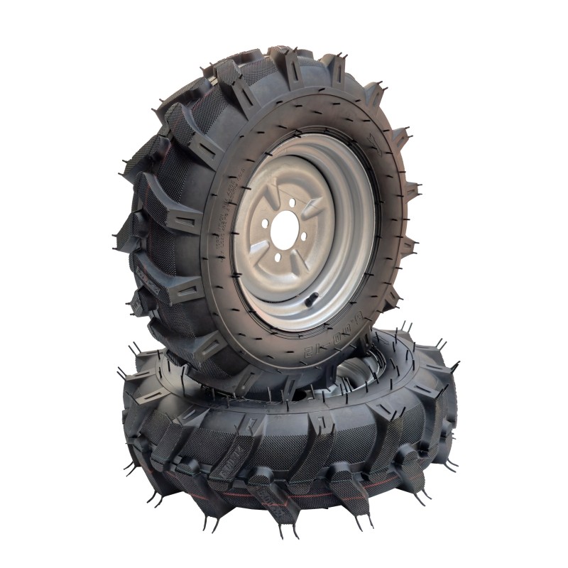 ProGARDEN Set roti complete profil agricol 6.00-12, 4 prezoane, RIM 4.50E