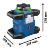 Bosch GRL 650CHVG Nivela laser rotativa, 650m + BT 300HD Stativ si accesorii