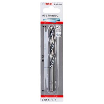 Bosch Burghiu spiral HSS PointTeQ, 8.5x75x117mm