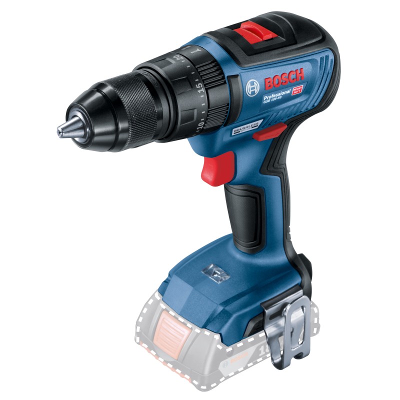 Bosch GSB 18V-50 (solo) Masina de gaurit cu percutie Li-Ion, 50Nm, 18V fara acumulator