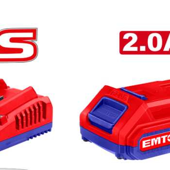2 x Acumulatori 2.0Ah litiu-ion si incarcator, P20S - ELBCPK1222, EMTOP