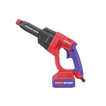 Aparat de spalat cu presiune cu 1 acumulator 4.0AH si incarcator, 24 bari, 6 capete, geanta inclusa - ELPW202501, EMTOP